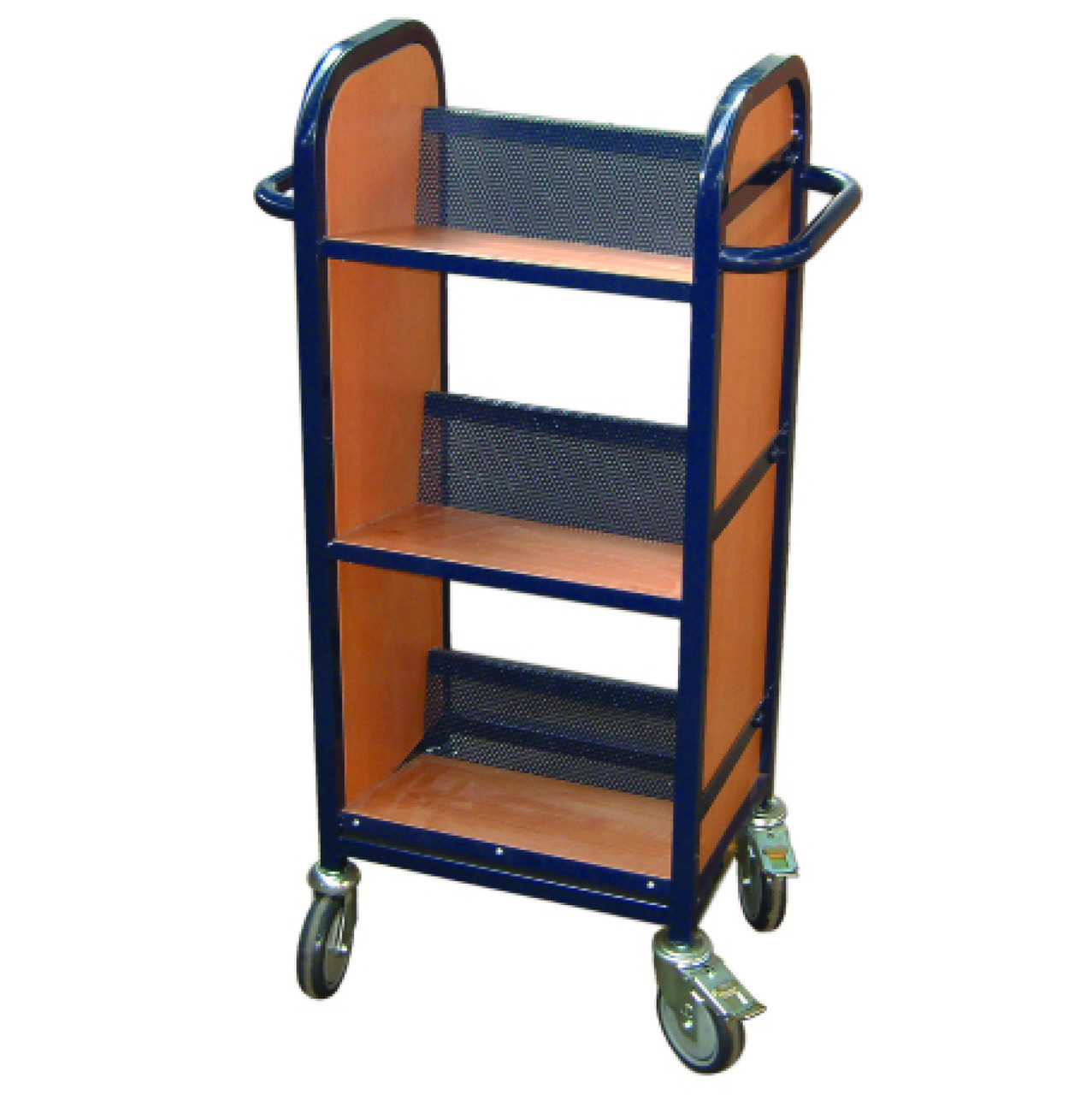 Single Sided Desk Side Trolley – Wood Finish (AT1)