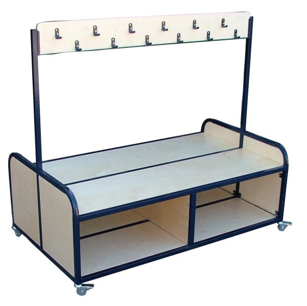 Double Sided Cloakroom Bench Trolley (12CVB)