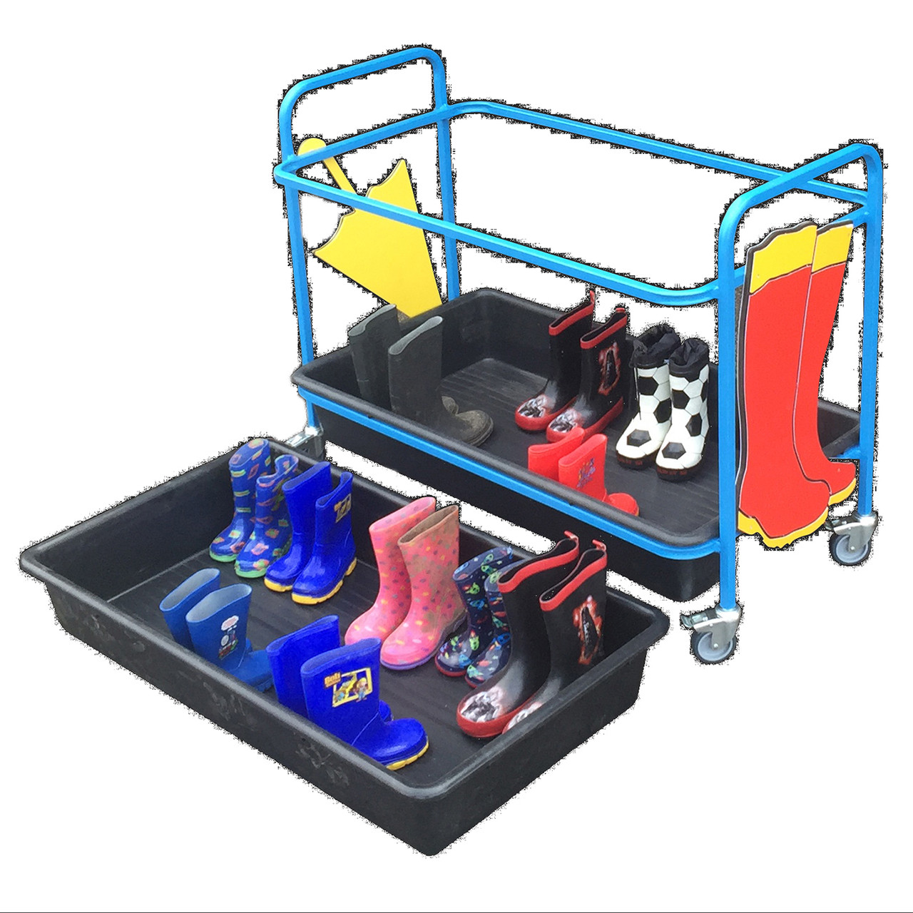 Cloakroom Welly Trolley With Tray (2WUL)