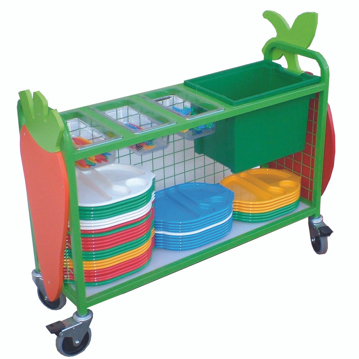 Knife And Fork Cutlery Trolley With Large Box (5KFJN)
