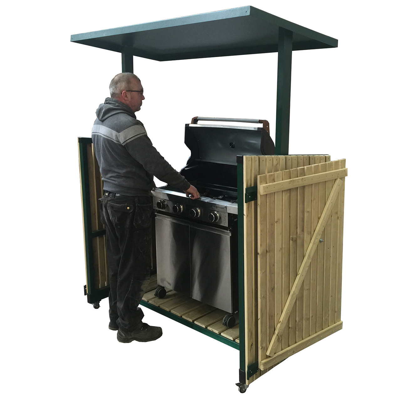 BBQ Stand Shelter With Roof (1BBQS)