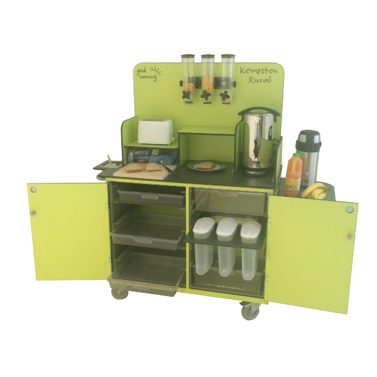 Aqua Smart Breakfast Club Trolley With Doors (BTT02)