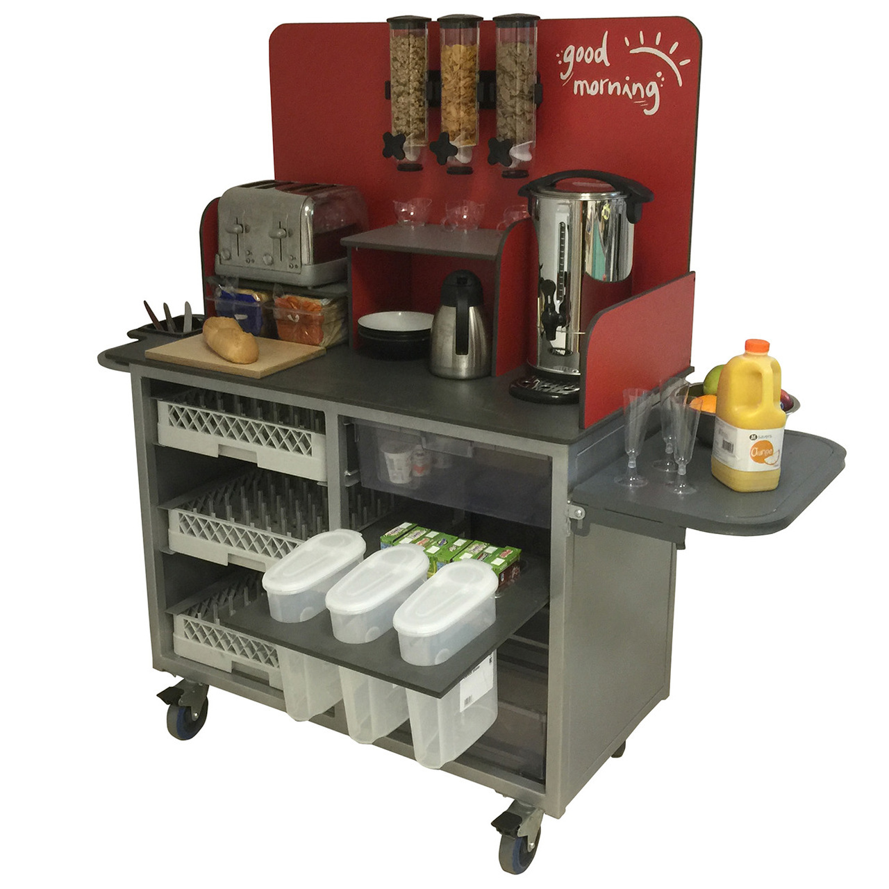 Aqua Smart Open Front Breakfast Serving Club Trolley  (BTT02)