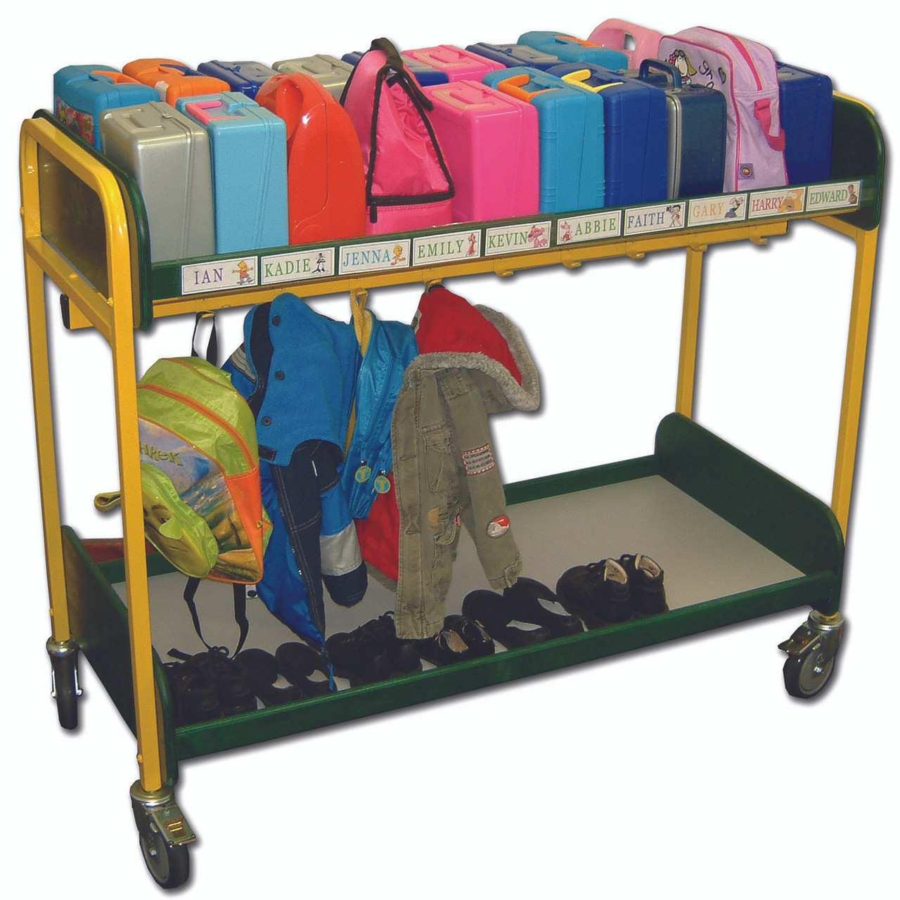 Multi-Purpose 20 Lunch Box & 20 Hook Cloakroom Trolley (8LBJN)