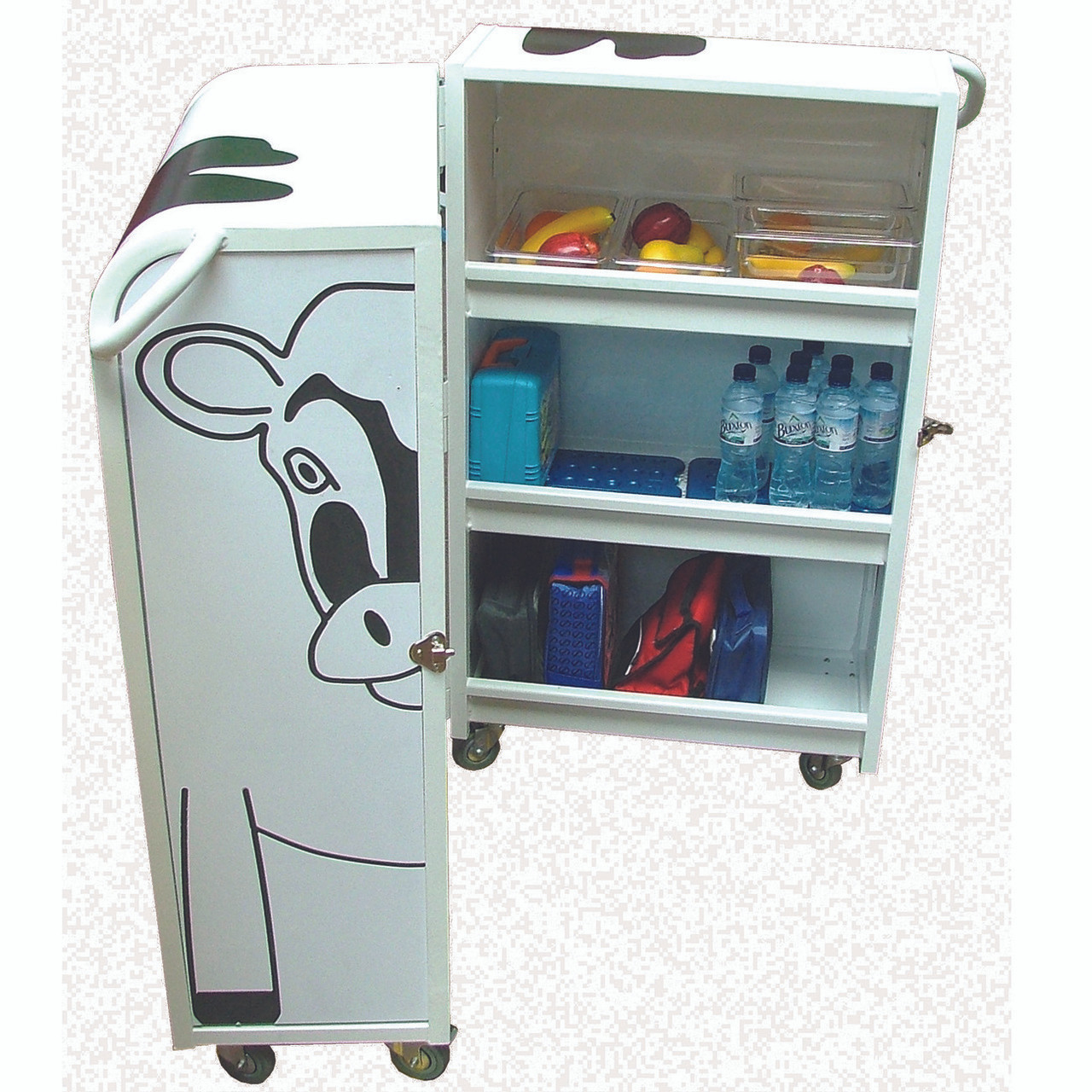 Lock in Lunch Box Trolley Cow Design (1CWN)