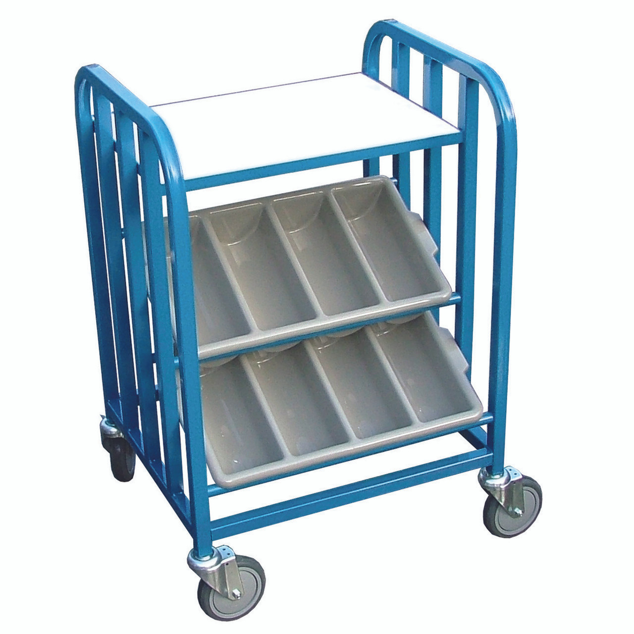 2 Tier Cutlery Trolley  With Flat Top Shelf (9KFJN)