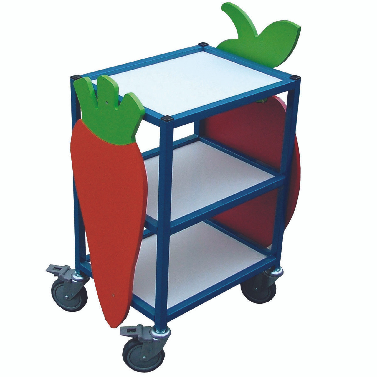 Mini 3 Tier Flat Shelf Trolley (13SDJN)