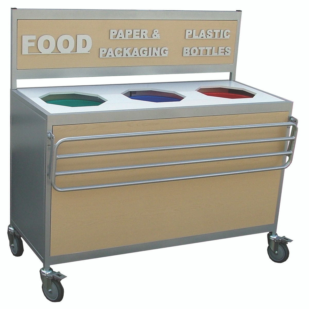 Food Waste & Recycling Clearing Trolley With Tray Runner (2SECN)