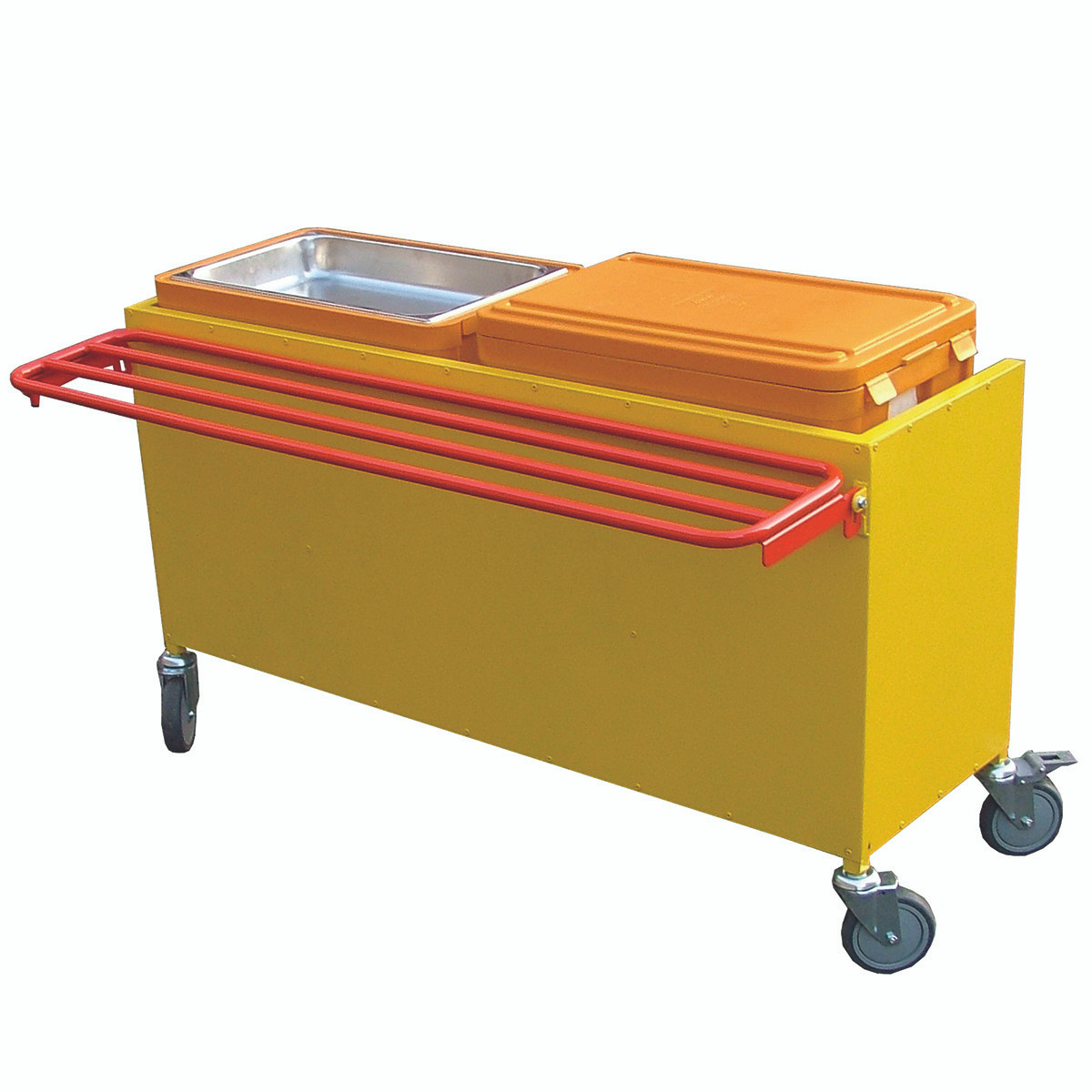 Large Hot Box Trolley With Tray Rail (2HBTN)