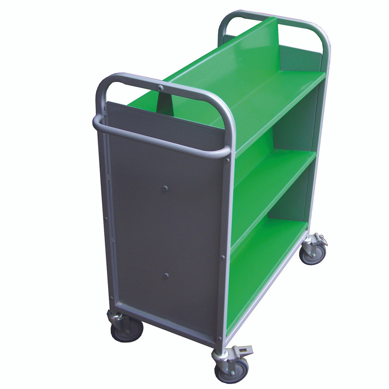 Double Sided Steel Book Trolley (ECMB4)