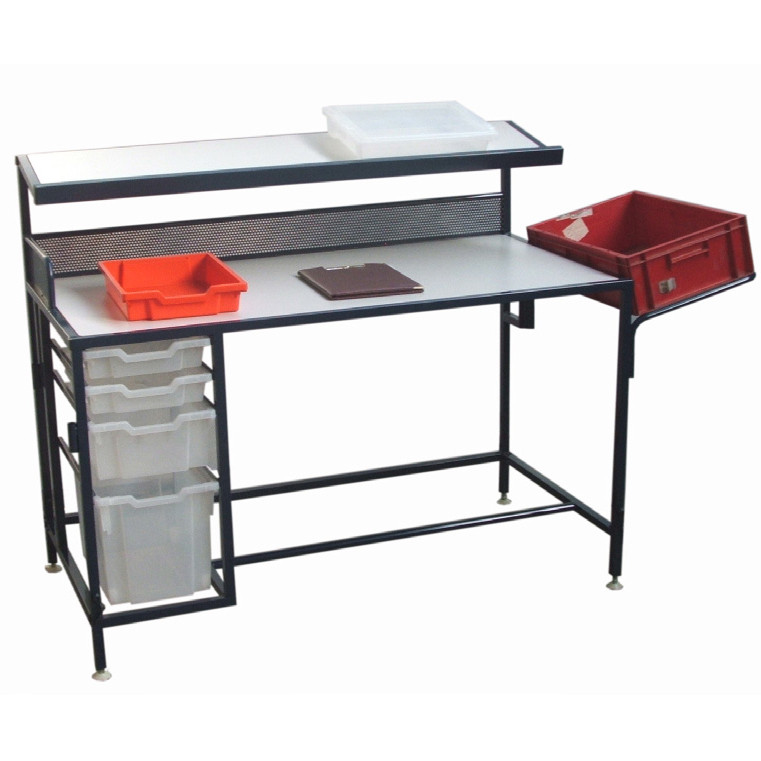 Work Bench with Pull Out Plastic Drawers (WBWD2)