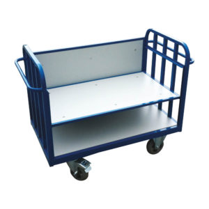 Two Shelf Trolley With Locking Castors