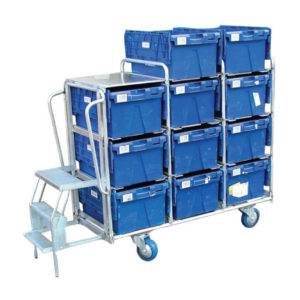 11 Tote Box Aluminium Trolley