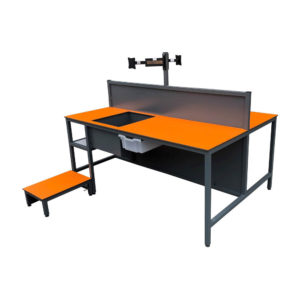 Double Sided Packing Bench With Pivot Arm