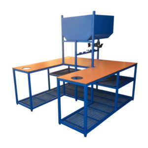 Packing Bench With Large Dispenser