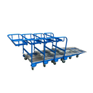 Mesh Base Flatbed Trolley - Nested