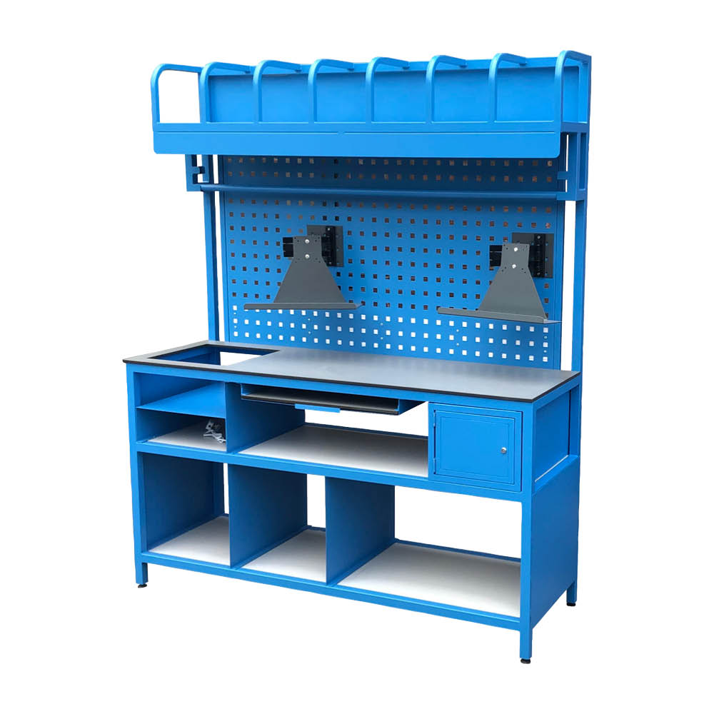 Work Bench With Dividers And Screen Holders