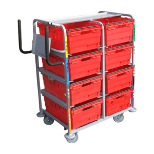 Eight Box Picking Trolley With Handles