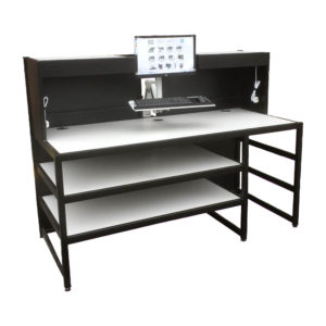 Packing Bench With Under Bench Storage And Monitor Stand