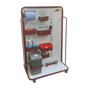 Wide Cleaning Station With Castor Wheels