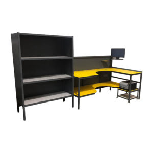 Packing Bench With Additional Bookcase Storage