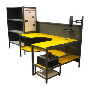 Packing Bench With Additional Bookcase Storage