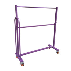 Purple Powder Coated Double Tier Clothes Rail