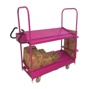 Pink Shelf Stock Trolley