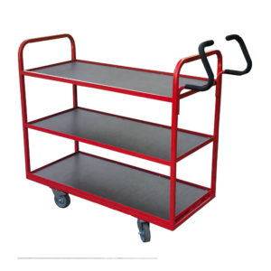 Standard Red Flat Shelf Trolley