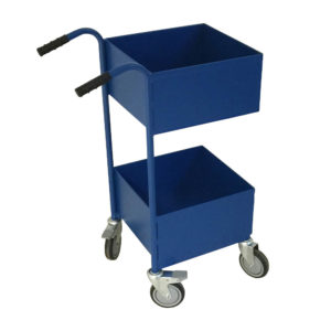 Solid Container Two Tier Box Trolley