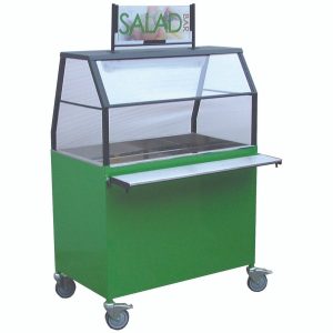 Single Salad Bar With Sign & Full Hygiene Shield (7GTJN)