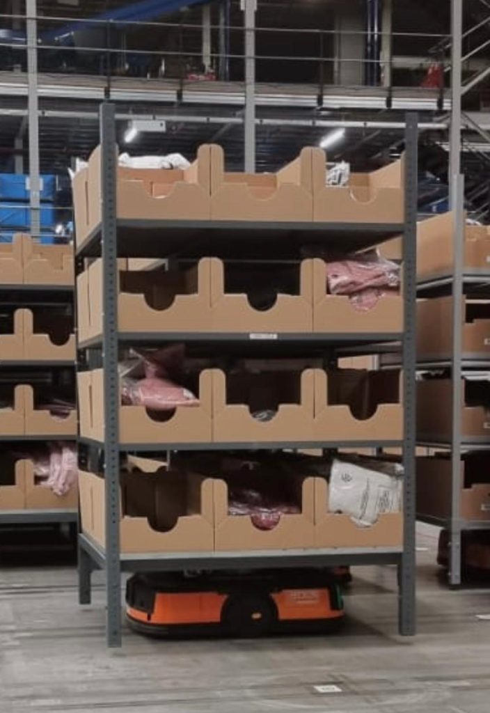 AMR & AGV Compatible Shelving in warehouse