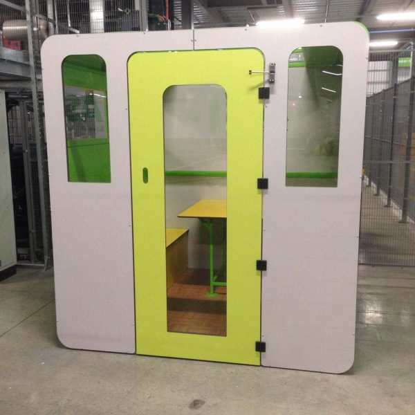 Green Office Pod With Windows