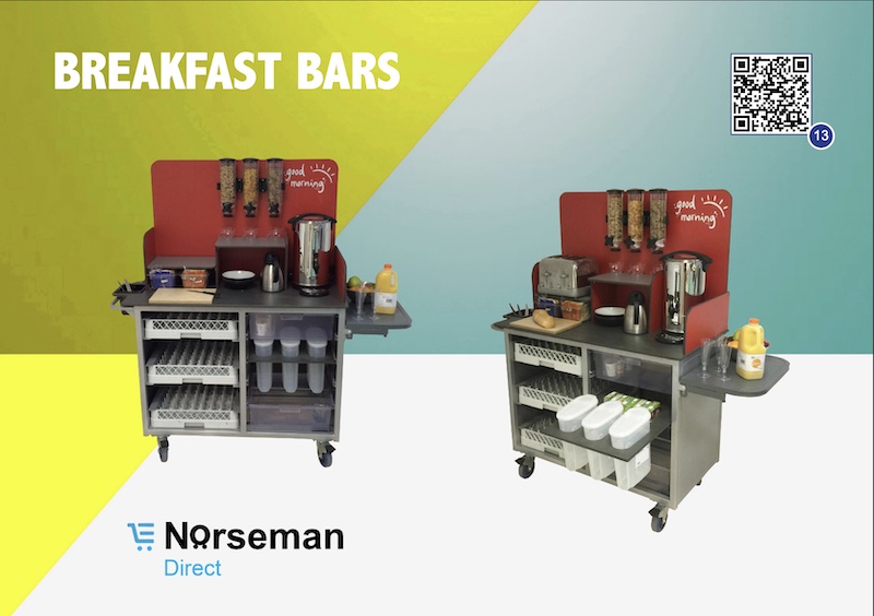 breakfast serving trolleys