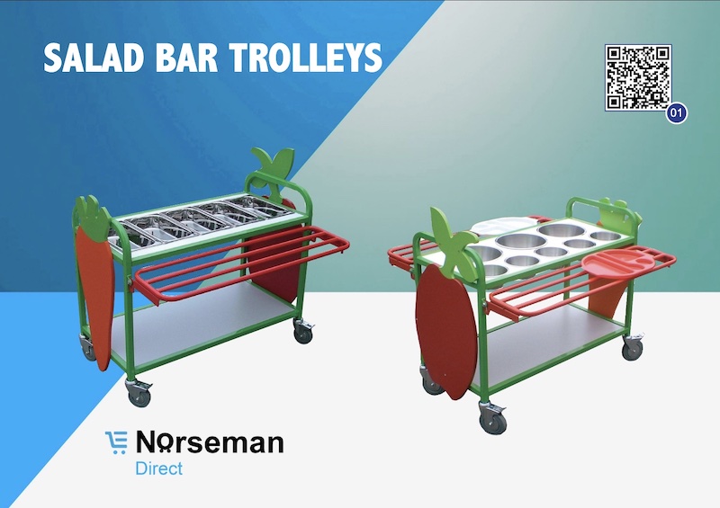 school salad bar trolleys