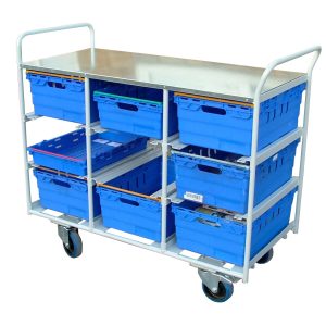 9 Box Aluminium Tote Box Trolley (BXST9)