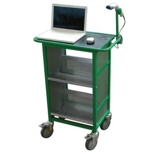 Metal Computer Trolley With Shelves (BRTL5)