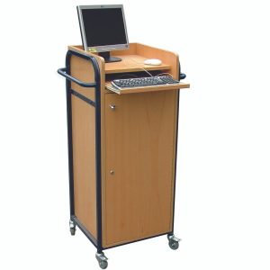 Computer Trolley With Storage Cupboard (CBFG2)