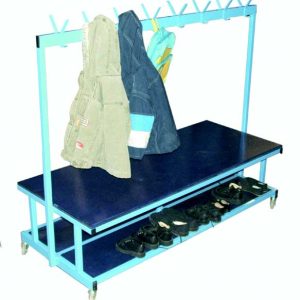 Double Cloak Room Trolley & Bench (3CFJ)