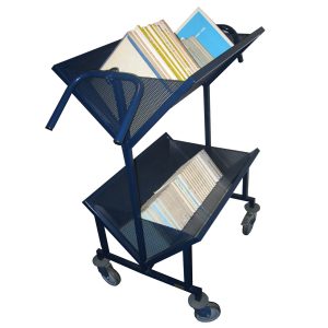 Large Angled Trough Book Trolley (LVTB4)