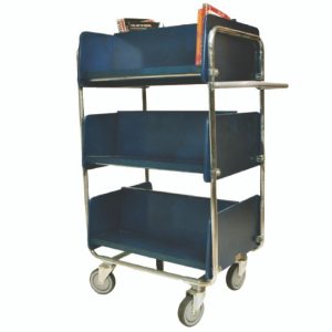 Wood And Steel Book Trolley (NT2)