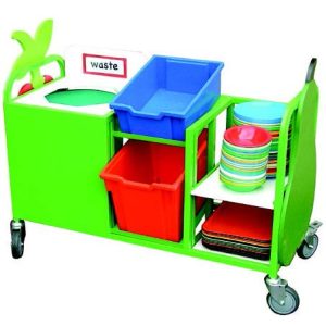 Compact Panelled Front Waste Trolley – Optional Tray Runner (9SDJN) (9SDJTN) (9SDJYN)
